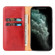 iPhone 13 mini Fierre Shann PU Leather Texture Horizontal Flip Leather Case with Holder & Card Slots & Wallet - Red