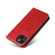 iPhone 13 mini Fierre Shann PU Leather Texture Horizontal Flip Leather Case with Holder & Card Slots & Wallet - Red