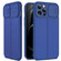 iPhone 13 mini Litchi Texture Sliding Camshield TPU Protective Case - Blue