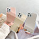 iPhone 13 mini TPU + Acrylic Four Drop Luxury Plating Mirror Phone Case Cover - Rose Gold