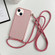 iPhone 13 mini Thicken Colorful TPU Phone Case with Braided Lanyard - Pink