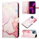iPhone 13 mini PT003 Marble Pattern Flip Leather Phone Case - LS005