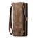iPhone 13 mini CaseMe-008 Detachable Multifunctional Horizontal Flip Leather Case with Card Slot & Holder & Zipper Wallet & Photo Frame - Brown