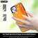 iPhone 13 mini Non-slip Full Coverage Ring PU Phone Case with Wristband - Orange