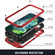 iPhone 13 mini R-JUST Sliding Camera Shockproof Life Waterproof Dust-proof Metal + Silicone Protective Case with Holder - Red