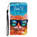 iPhone 13 mini 3D Colored Drawing Horizontal Flip Leather Phone Case - Underwater Cat