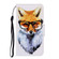 iPhone 13 mini 3D Colored Drawing Horizontal Flip Leather Phone Case - Fox