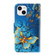 iPhone 13 mini 3D Colored Drawing Horizontal Flip Leather Phone Case - Jade Butterfly