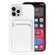 iPhone 13 mini TPU + Flannel Lining Shockproof Case with Card Slots - White