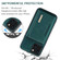 iPhone 13 mini DG.MING M2 Series 3-Fold Card Bag Shockproof Case with Wallet & Holder Function - Green