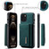 iPhone 13 mini DG.MING M2 Series 3-Fold Card Bag Shockproof Case with Wallet & Holder Function - Green