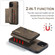 iPhone 13 mini DG.MING M2 Series 3-Fold Card Bag Shockproof Case with Wallet & Holder Function - Coffee