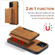 iPhone 13 mini DG.MING M2 Series 3-Fold Card Bag Shockproof Case with Wallet & Holder Function - Brown