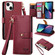 iPhone 13 mini Love Zipper Lanyard Leather Phone Case - Red iPhone 13 mini Love Zipper Lanyard Leather Phone Case - Red