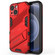 iPhone 13 mini Punk Armor 2 in 1 PC + TPU Phone Case with Invisible Holder - Red