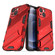 iPhone 13 mini Punk Armor 2 in 1 PC + TPU Phone Case with Invisible Holder - Red