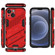 iPhone 13 mini Punk Armor 2 in 1 PC + TPU Phone Case with Invisible Holder - Red