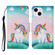 iPhone 13 mini Colored Drawing Pattern Horizontal Flip Leather Phone Case - Rainbow Unicorn