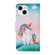 iPhone 13 mini Colored Drawing Pattern Horizontal Flip Leather Phone Case - Rainbow Unicorn