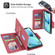 iPhone 13 mini POLA 9 Card-slot Oil Side Leather Phone Case - Red