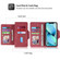 iPhone 13 mini POLA 9 Card-slot Oil Side Leather Phone Case - Red
