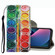 iPhone 13 mini Coloured Drawing Pattern Leather Phone Case - Eye Shadow