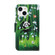 iPhone 13 mini Coloured Drawing Pattern Leather Phone Case - Panda