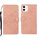 iPhone 13 mini Ethnic Style Embossed Pattern Leather Phone Case - Pink