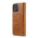 iPhone 13 mini Vintage Bark Texture Wallet Leather Phone Case - Khaki