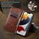 iPhone 13 mini Vintage Bark Texture Wallet Leather Phone Case - Khaki
