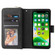 iPhone 13 mini 9 Card Slots Zipper Wallet Bag Leather Phone Case - Black iPhone 13 mini 9 Card Slots Zipper Wallet Bag Leather Phone Case - Black