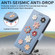 iPhone 13 mini Stereoscopic Flowers Leather Phone Case - Blue