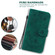 iPhone 13 mini Butterfly Rose Embossed Leather Phone Case - Green