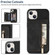 iPhone 13 mini Zipper Card Holder Phone Case - Black
