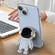 iPhone 13 mini Plating Astronaut Holder Phone Case with Lens Film - Alpine Green