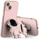 iPhone 13 mini Plating Astronaut Holder Phone Case with Lens Film - Pink iPhone 13 mini Plating Astronaut Holder Phone Case with Lens Film - Pink