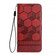 iPhone 13 mini Football Texture Magnetic Leather Flip Phone Case - Red