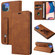 iPhone 13 mini Wristband Magnetic Leather Phone Case - Brown