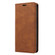 iPhone 13 mini Wristband Magnetic Leather Phone Case - Brown