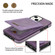iPhone 13 mini N.BEKUS Vertical Flip Card Slot RFID Phone Case - Purple