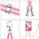 iPhone 13 mini 2.0mm Airbag Shockproof TPU Phone Case with Lanyard - Dancing Butterflies