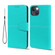 iPhone 13 mini Litchi RFID Leather Phone Case - Malachite Blue