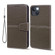 iPhone 13 mini Litchi RFID Leather Phone Case - Khaki