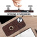 iPhone 13 mini Vintage Patch Leather Phone Case with Ring Holder - Brown