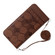 iPhone 13 mini Crossbody Football Texture Magnetic PU Phone Case - Brown