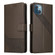 iPhone 13 mini GQUTROBE Skin Feel Magnetic Leather Phone Case - Brown