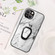 iPhone 13 mini Leather Back Phone Case with Holder - Marble