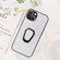 iPhone 13 mini Leather Back Phone Case with Holder - White Sequins