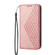 iPhone 13 mini Cubic Grid Calf Texture Magnetic Closure Leather Phone Case - Rose Gold
