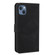 iPhone 13 mini Nail Skin Feel Stitching Calf Texture Leather Phone Case - Black